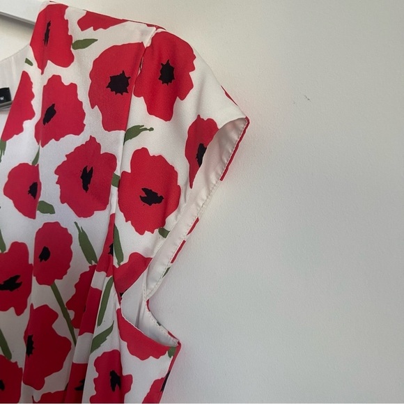 Slate & Willow Floral Printed Short Sleeve Wrap Dress size large - Picture 8 of 12